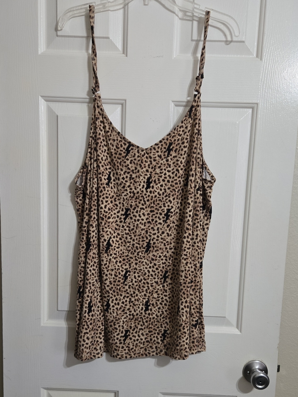 torrid Leopard Print Slim Strap Cami in Beige and Black